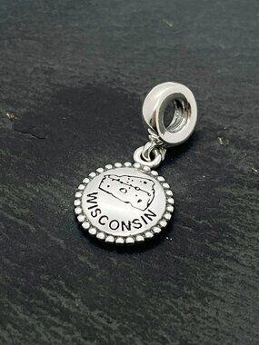 Pandora Wisconsin Cheese Dangle Charm Sterling Silver Jewelry